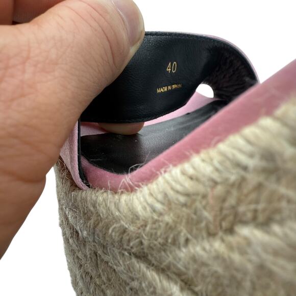 New Versace 95 Medusa Satin Espadrille Wedge Sandals Pink Size 40 - Picture 10 of 10